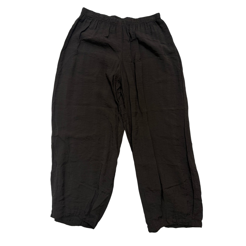 Cut Loose Lantern Pants Women Small Black Excellent Crinkle Rayon Blend 6212088